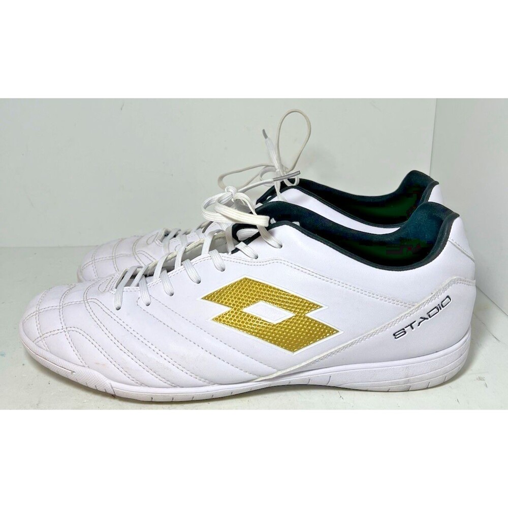 Lotto Shoes Mens 13 White Stadio Indoor Soccer Futsal Futbol 219708